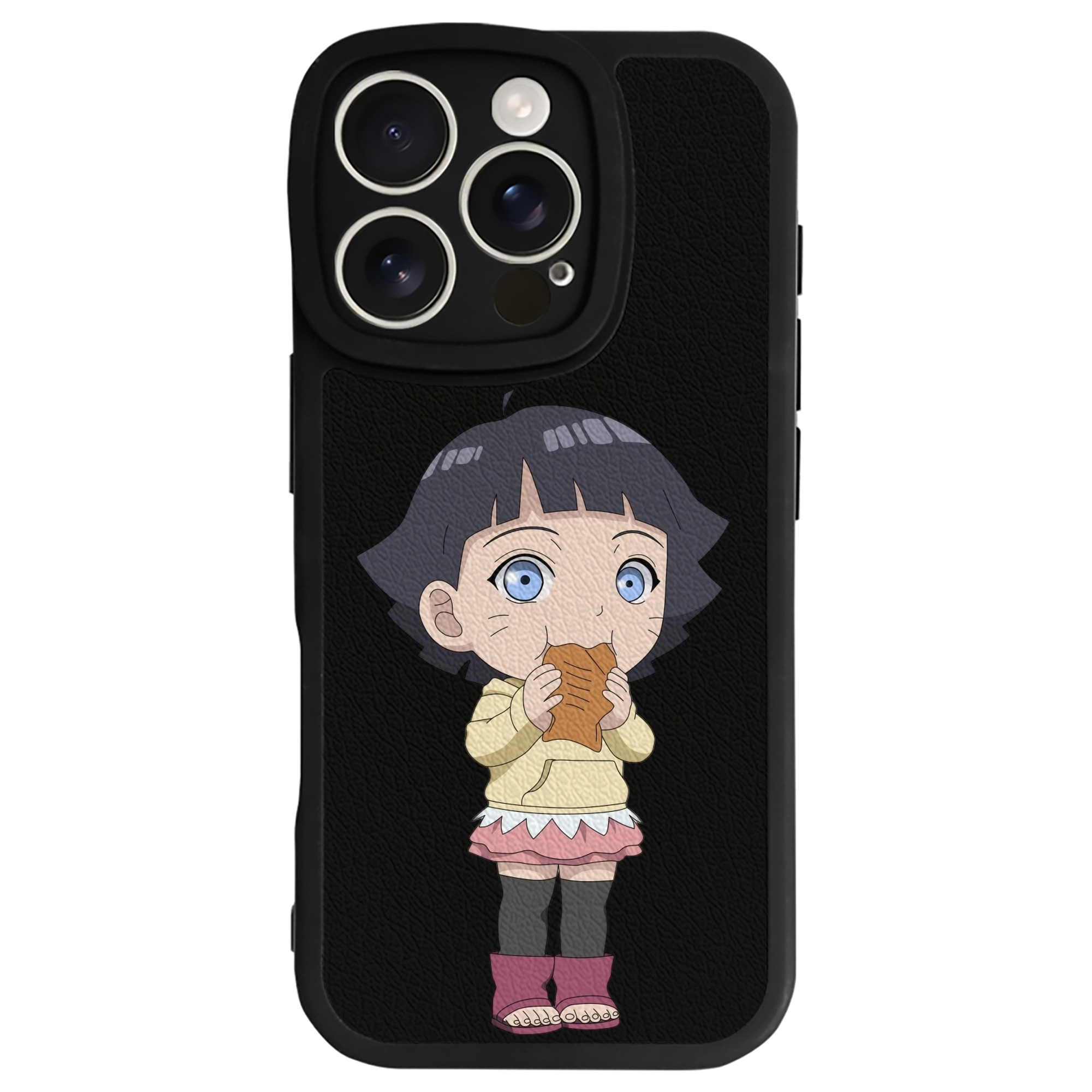 （画像用） NARUTO -ナルト- うずまき ヒマワリ Uzumaki Himawari 【iPhone 16シリーズ対応】シリコンスマホケース（レザー調） 材質：シリコン